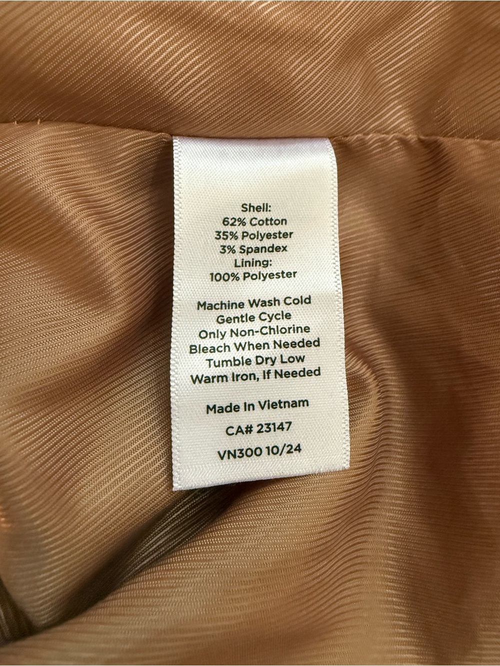 NWT Talbots Twill Jacket in Camel Brown, Size 16 - Picture 8 of 8